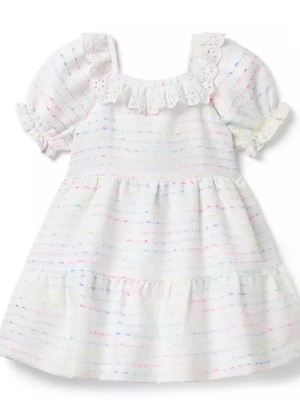 Janie and Jack Tweed Eyelet Trim Dress Sz 8